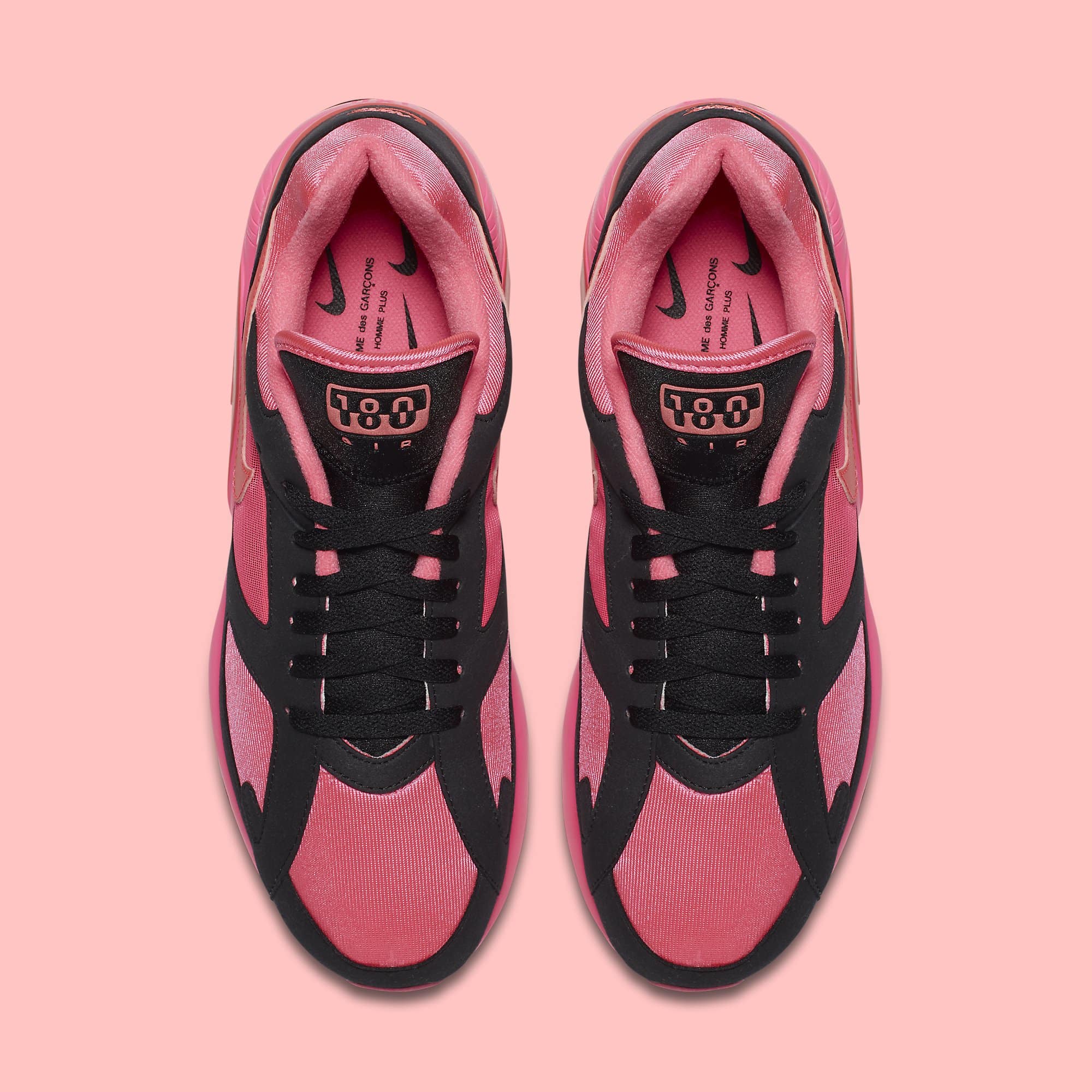 Sepatu Nike Air aMax 180 x Comme des Garcons CDG 2018 - Black Pink