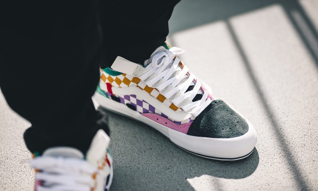 Sepatu Vans Old Skool Cap LX Regrind Multicolor Cut & Paste Holiday White / Black - Sneakers Terbaru 2020 - Info Rilis & Harga